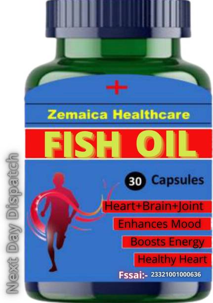 Zemaica Healthcare Fish Oil, Body Stamina, Healthy Heart, Pack of 1