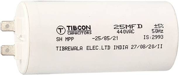 TIBCON TIBCON 25 Mfd Capacitor for Heavy Duty Motor| PIN Electrolytic Capacitor