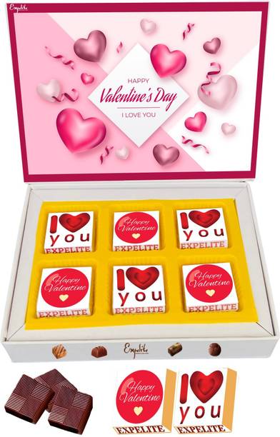 Expelite Happy Valentines Day Gift For Boyfriend 6pcs Chocolates Gift Girlfriend Bars