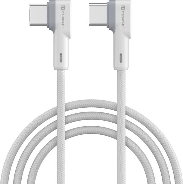 Portronics USB Type C Cable 2 A 1.2 m Konnect L 60W PD (Type C to Type C) Fast Charging