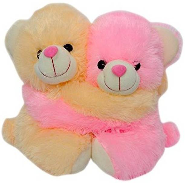 Advance Hotline Romantic Couple Teddy Bear with Red Heart - 30 cm  - 30 cm