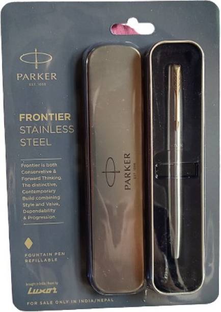 GlobalTrends Parker frontier stainless steel fountain pen refillable Fountain Pen