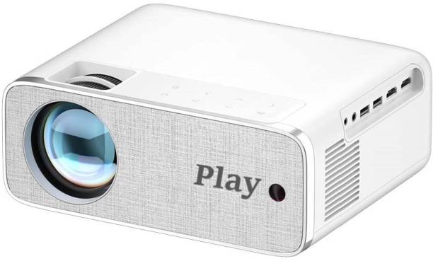 PLAY Newest 4k 2k HD LED Latest 6.0 Android Wi-Fi Projector with Bluetooth 4.0 3D Stereo Sound 3D Surround (6500 lm / Wireless / Remote Controller) Portable Projector