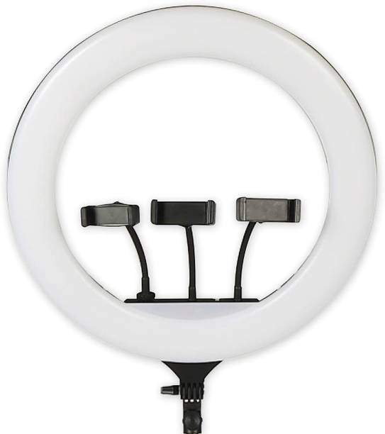 APTRIM 46 CM (18 inch) Big LED Ring Light with 2 Color Modes Dimmable Lighting Ring Flash