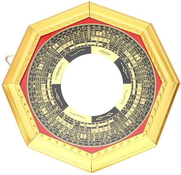 SWISS WONDER Feng Shui Bagua Pakua Mirror Convex Mirror For Vastu Positive Energy Decorative Showpiece  -  15.24 cm