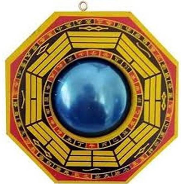 SWISS WONDER Pakwa Mirror/Safety Mirror for Removal of Outside Negative Energy Decorative Showpiece  -  15.24 cm