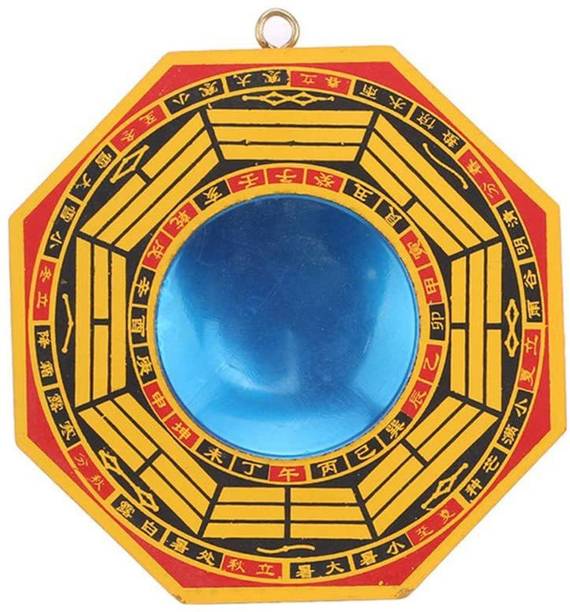 SWISS WONDER Wooden Vastu Feng Shui Baku Mirror Pakua Mirror Decorative Showpiece  -  15.24 cm