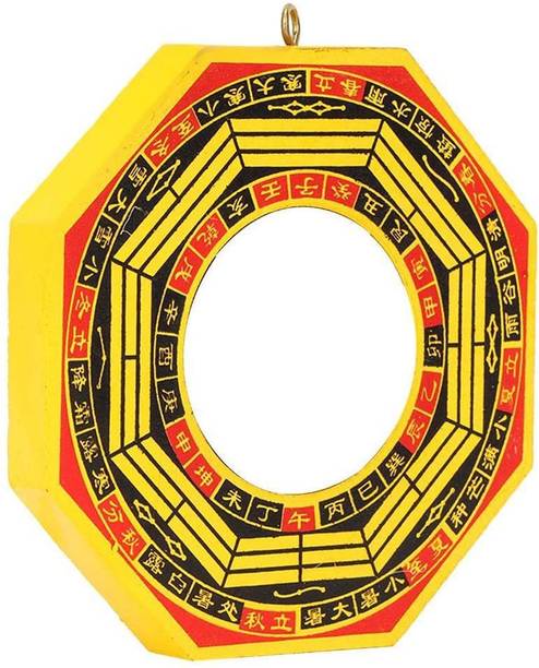 SWISS WONDER Feng Shui Bagua Pakua Mirror Convex Mirror for Vastu Positive Energy Decorative Showpiece  -  15.24 cm
