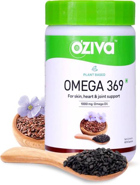OZiva Plant Based Omega 369 for skin, heart, & joint support