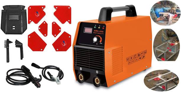 Mass Pro 6Pcs Magnetic Clamp + IGBT Technology Electric ARC 200 Inverter MMA Type Yiking Inverter Welding Machine