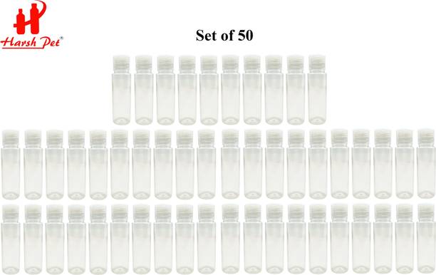 HARSH PET Golapbari 60ml Transparent sanitizer Bottle Set of 50 (Transparent Cap) 60 ml Spray Bottle