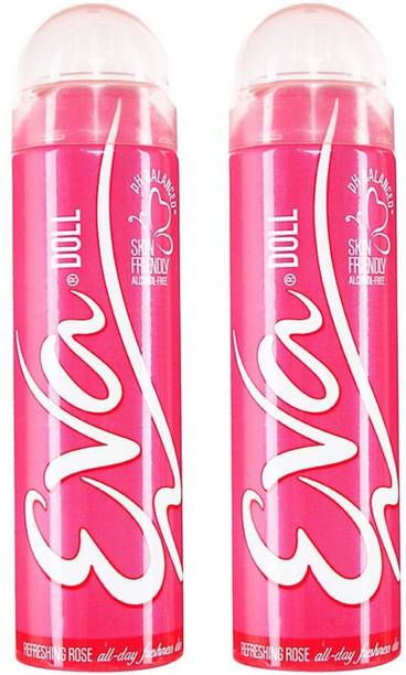 ईवा Doll Deodorant Spray Combo Pack of 2 (125ML each) डिओडोरेंट स्प्रे  -  महिलाओं के लिए