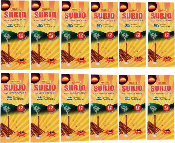 Surjo Natural Mosquito Repellent Coil Sticks 120 Mosquito Coil