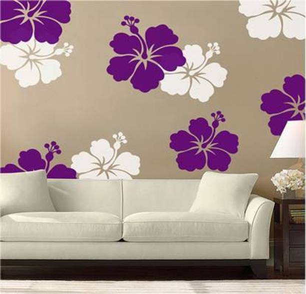 Kayra Decor Hibiscus Flower Wall Design Stencils for Wall Painting for Home Wall Decoration � Suitable for Room Decor, Ceiling, Craft and Floors (16 inch x 24 inch) (KHS356) KHS356 (SIZE:16" x 24")Beautiful reusable Wall Stencil