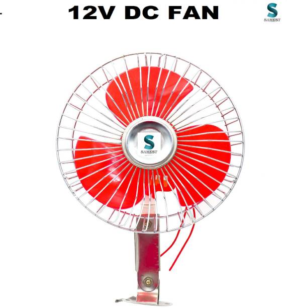 samest Auto Car Fan 6 Inch 12V DC fan red Auto (red) pack 1 Car Interior Fan