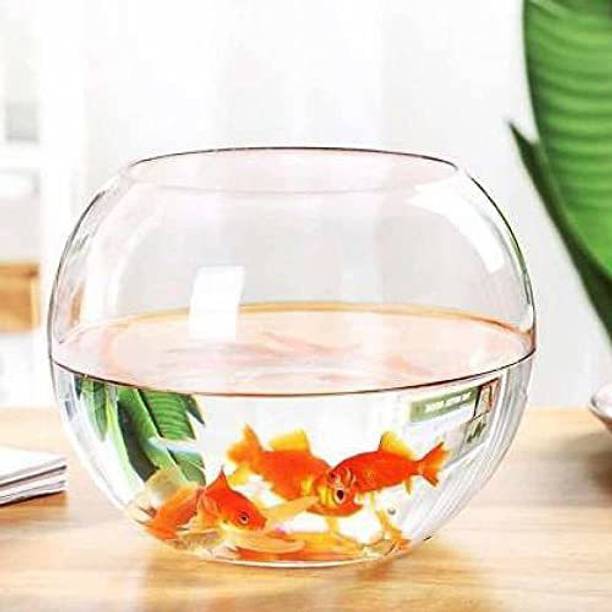 Shree Baake Bihari JI traders Acquarium_bowl 6 Round Ends Aquarium Tank