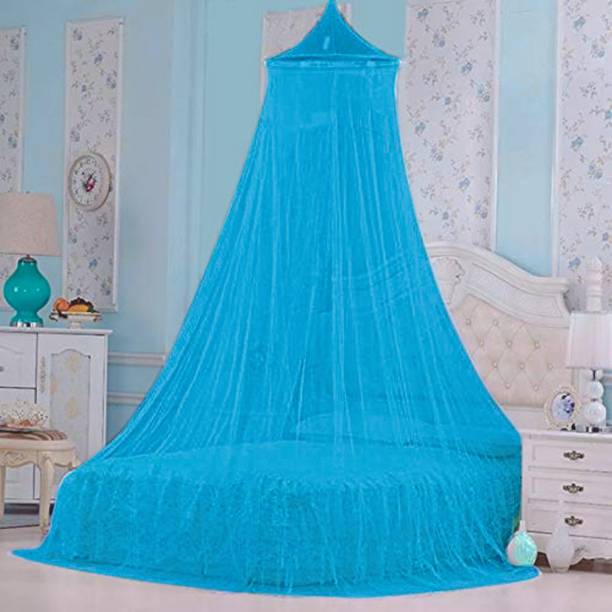 Maruti Enterprise Mosquito net Adults Portable Double Bed7*7 (Round-Canopy) Polyester Washable Adults Mosquito Net