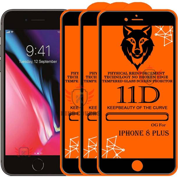 KING COVERS Tempered Glass Guard for IPHONE-8 PLUS Edge to Edge Tempered Glass