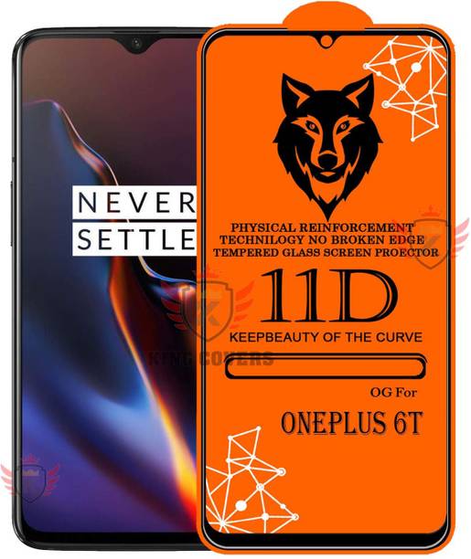 KING COVERS Tempered Glass Guard for ONEPLUS-6T Edge to Edge Tempered Glass