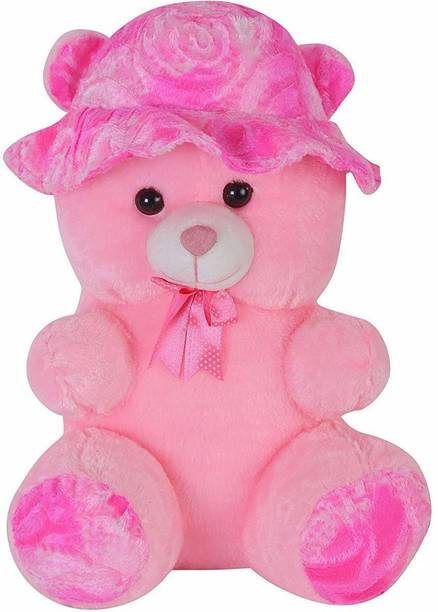 Osjs Teddy Bear with Cap-40 cm Pink with Love Heart  - 50 cm