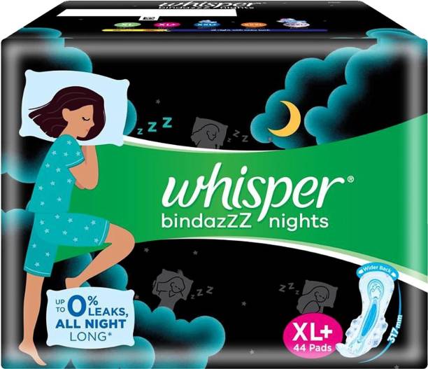 Whisper Bindazzz Nights Xl Plus - 44 Pads Sanitary Pad