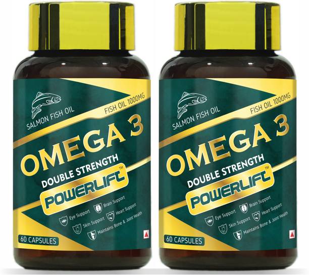 POWERLIFT Omega 3 Fish Oil 1000mg ( 360mg EPA & 240mg DHA, 120 Softgel )