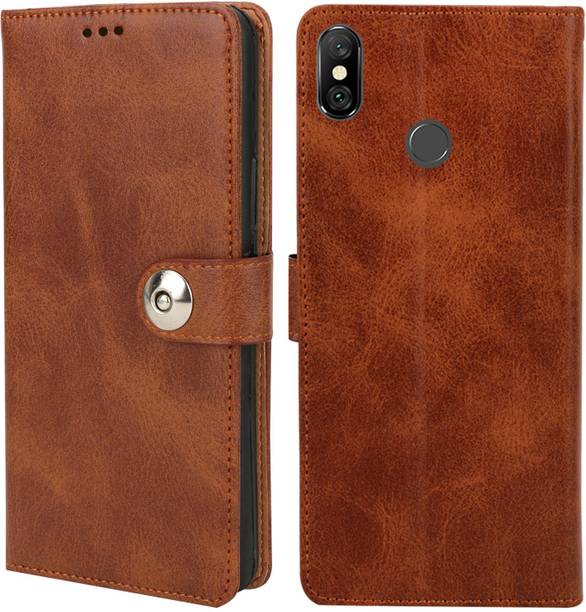 MG Star Flip Cover for Xiaomi Redmi Y2 PU Leather Button Case Cover with Card Holder and Magnetic Stand