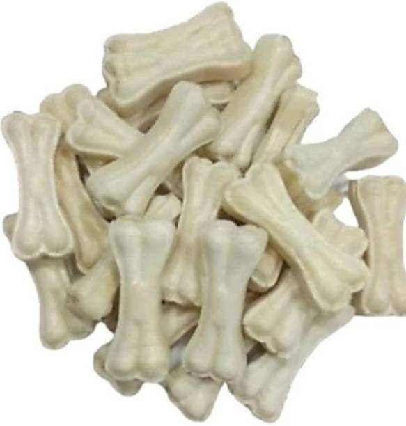 KALEYE Rawhide Dog Chew Bone 3 Inches (Pack of 30 Bones) Dog Treat For Puppy Beef Dog Chew