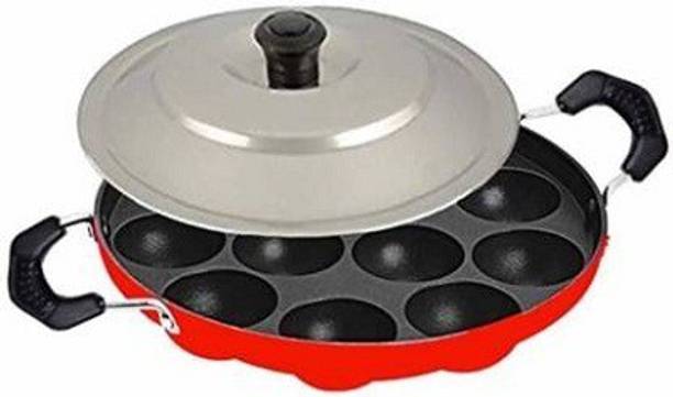 Swarambh Good Stunnig 12 Cavity Appam Patra Paniyarakkal Paniarakkal with Lid 1 L capacity 23 cm diameter
