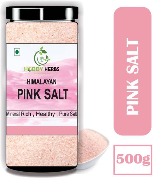 Hobby Herbs Himalayan Pink Salt 500gm (Sendha Namak) | Rock Salt Himalayan Pink Salt