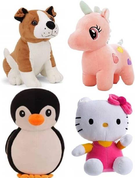 MPR ENTERPRISES Stuffed Soft Toy for Kids, Children Playing Kitty - pack of 4  - 26 cm
