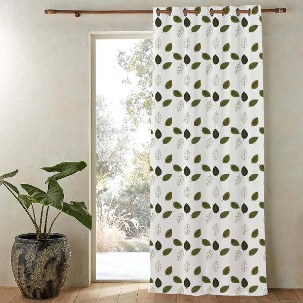 Cotonex 213 cm (7 ft) Cotton Semi Transparent Door Curtain Single Curtain
