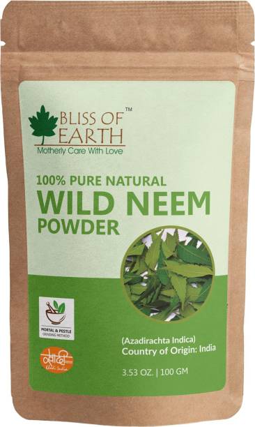 Bliss of Earth 100% Pure Wild Neem Leaves Powder Great For Face, Hair, Skin & Body