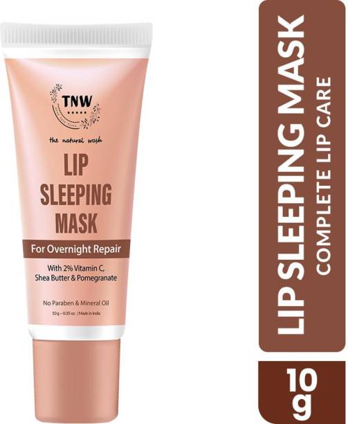 TNW - The Natural Wash Lip Sleeping Mask for Overnight Repair with 2% Vitamin C, Shea Butter & Pomegranate (10g)