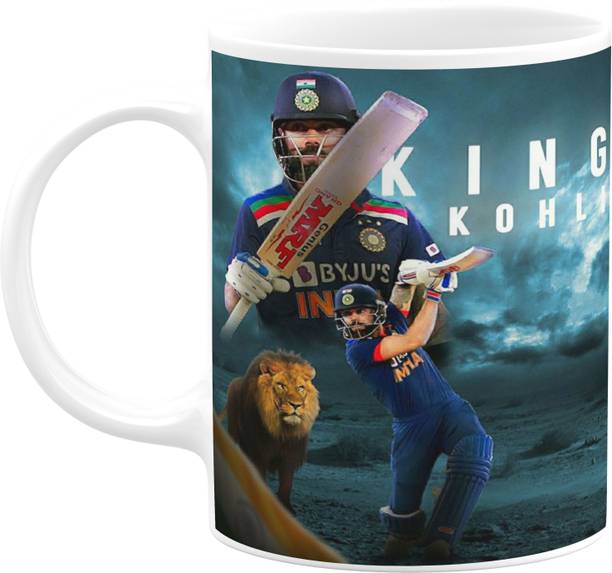 Printwala Virat Kohli mug King Kohli mug For Friend Brother Sister Boys (BG) Ceramic Coffee Mug