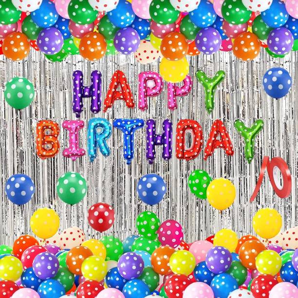 TNDECORLY Printed Happy Birthday Decorations Kit | Items | Theme Decorations Combo Balloon