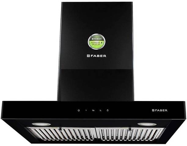 FABER HOOD STILUX 3D T2S2 BK TC LTW 60 Wall Mounted Black 1095 CMH Chimney