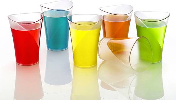 Sentricus (Pack of 6) Plastic Water Juice Drinking Glasses Set Of 6(Clear,Plastic) Glass Set Water/Juice Glass