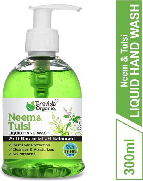 Dravida Organics Neem & Tulsi Anti Bacterial Hand Wash for Cleanses & Moisturizes Hand Wash Pump Dispenser