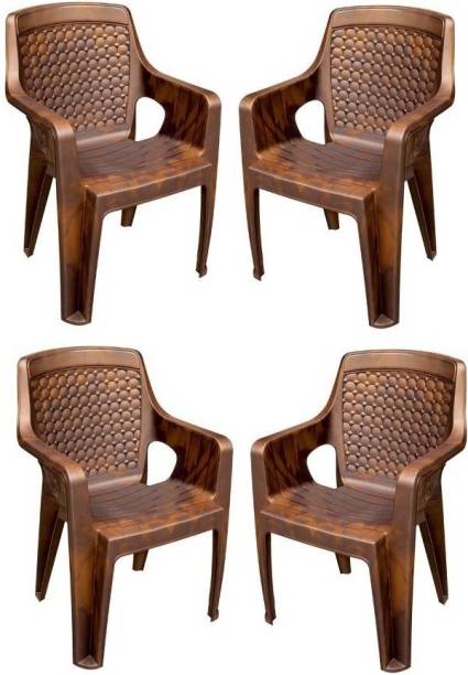 COMFORT Creation Sofa chair Set of 4 for Home, Office & Restaurant Plastic Living Room Chair