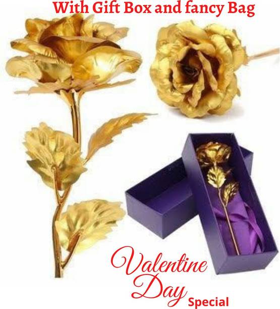 Magnetkart 24K Golden Rose Decorative Showpiece  -  12 cm