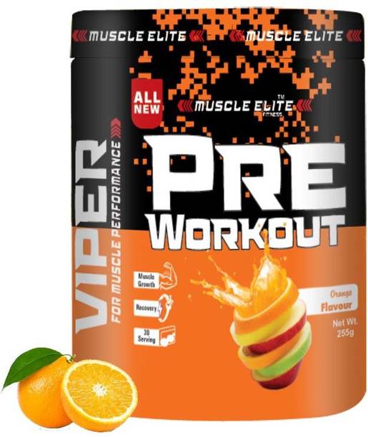 MUSCLE ELITE FITNESS X1 Pre Workout Supplement to Boost Your Energy Increased Endurance Orange Energy Drink