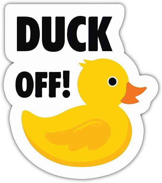 Signoogle Duck Off Laptop Stickers for Girls Boys Developers Programmers Laptop Sticker Vinyl Laptop Decal 15