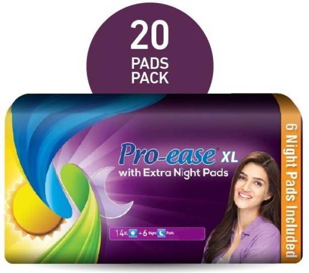 Pro-ease XL With Extra Night Pads (14 Day Pads + 6 Night Pads) Sanitary Pad