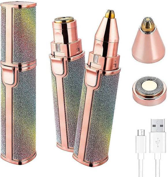 Callun Women's 2in1 Hair Remover,EyebrowFace,Upper Lip,Chin Shaver With LED Light Trimmer 180 min  Runtime 2 Length Settings