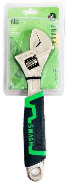 DARIT SMASH Adjustable Wrench Wide Jaw, Cr-V Steel with Bi-Material Soft Handle Single Sided Pipe Wrench