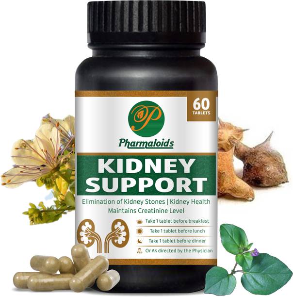 Pharmaloids Kidney Support Ext Base Pack 60Tabs Kidney Cleanse & Detox USFDA Inspected Unit
