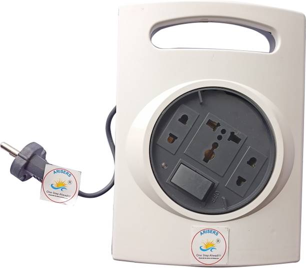 ARISERS Rotation Strip Board with 4m Long Insulated Cord, Universal Fit Surge Protector 3  Socket Extension Boards