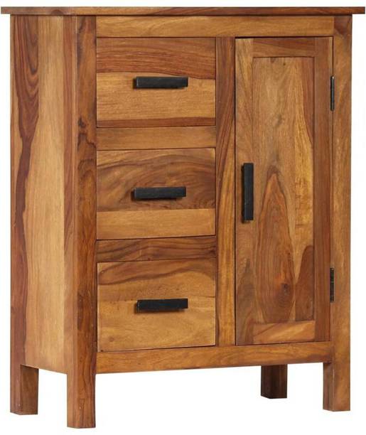 SMAART CRAAFTS Sheesham Wood Sideboard Cabinet with 3Drawer & 1Door Storage (WxDxH: 26"x12"x32" Solid Wood Free Standing Cabinet