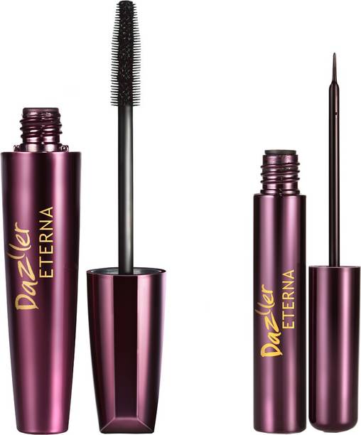 Dazller Eterna Mascara with Herbals, 15g + Eyeliner with Herbals Waterproof, 7.5g 15 g